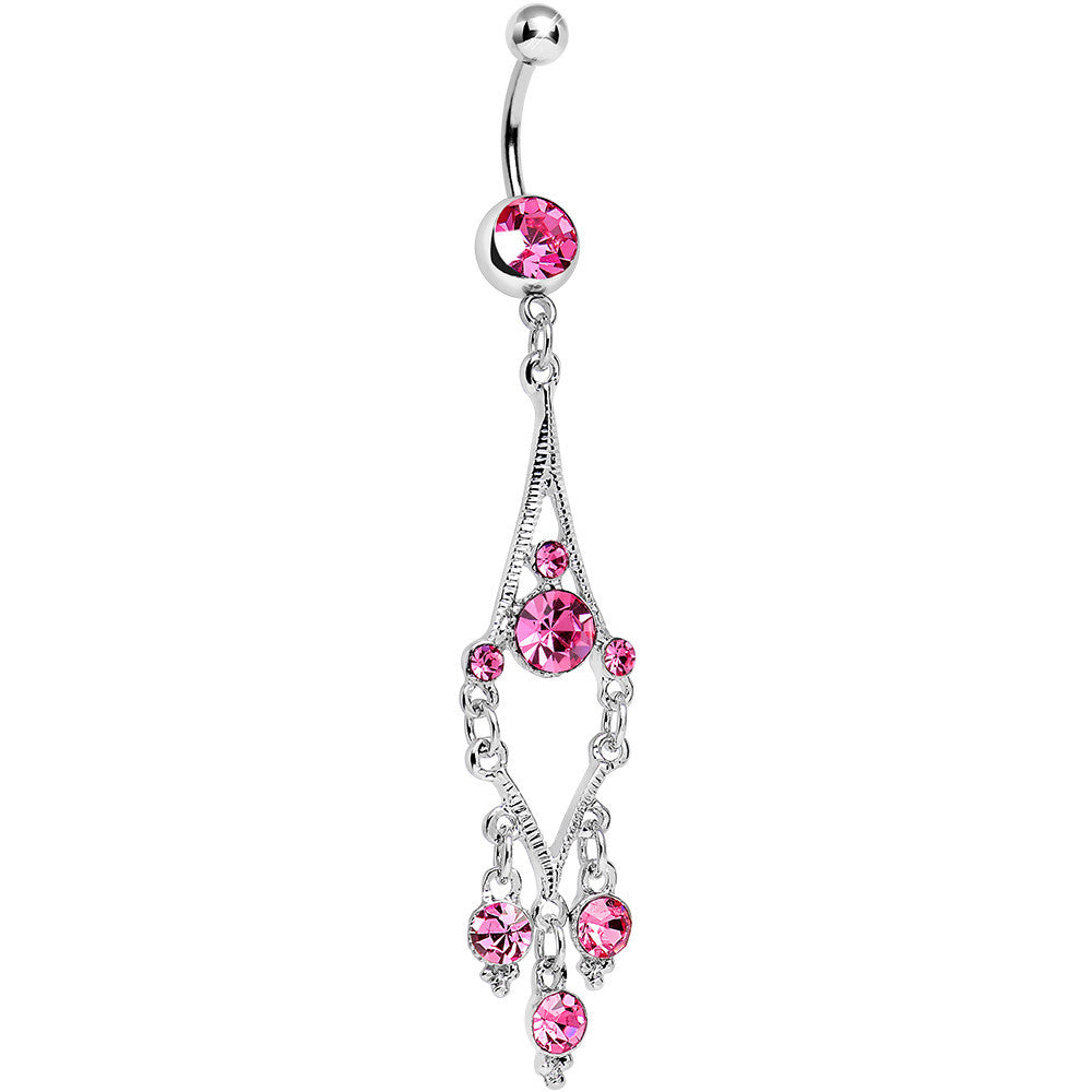 Pink Gem Mermaid Jewels Chandelier Belly Ring