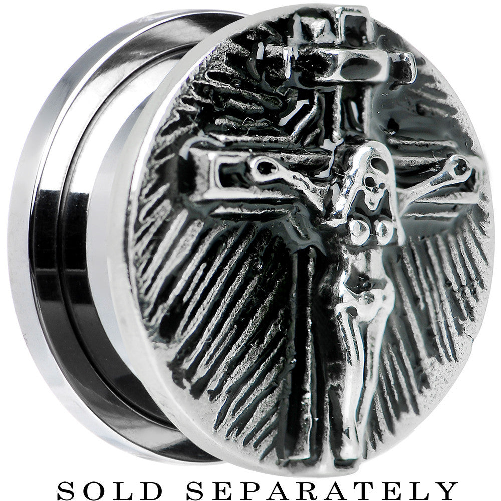 18mm Stainless Steel Jesus on the Cross Screw Fit Plug
