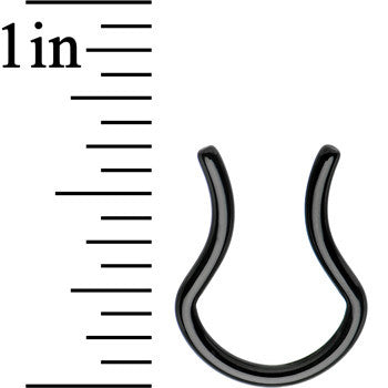 14G 5/8 Black Anodized Titanium Septum Retainer