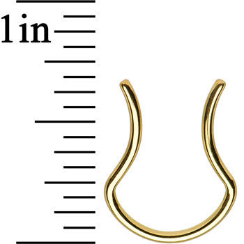 16G 5/8 Gold Anodized Titanium Septum Retainer