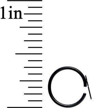 20G 5/16 Black IP Divine Cross Nose Hoop