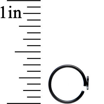 20G 5/16 Black IP Girly Bow Nose Hoop