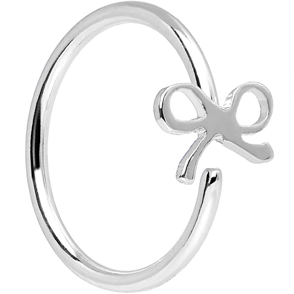 20G 5/16 Stainless Steel Girly Bow Nose Hoop