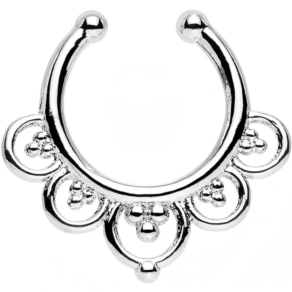 Beads and Balloons Non-Pierced Clip On Fake Septum Ring