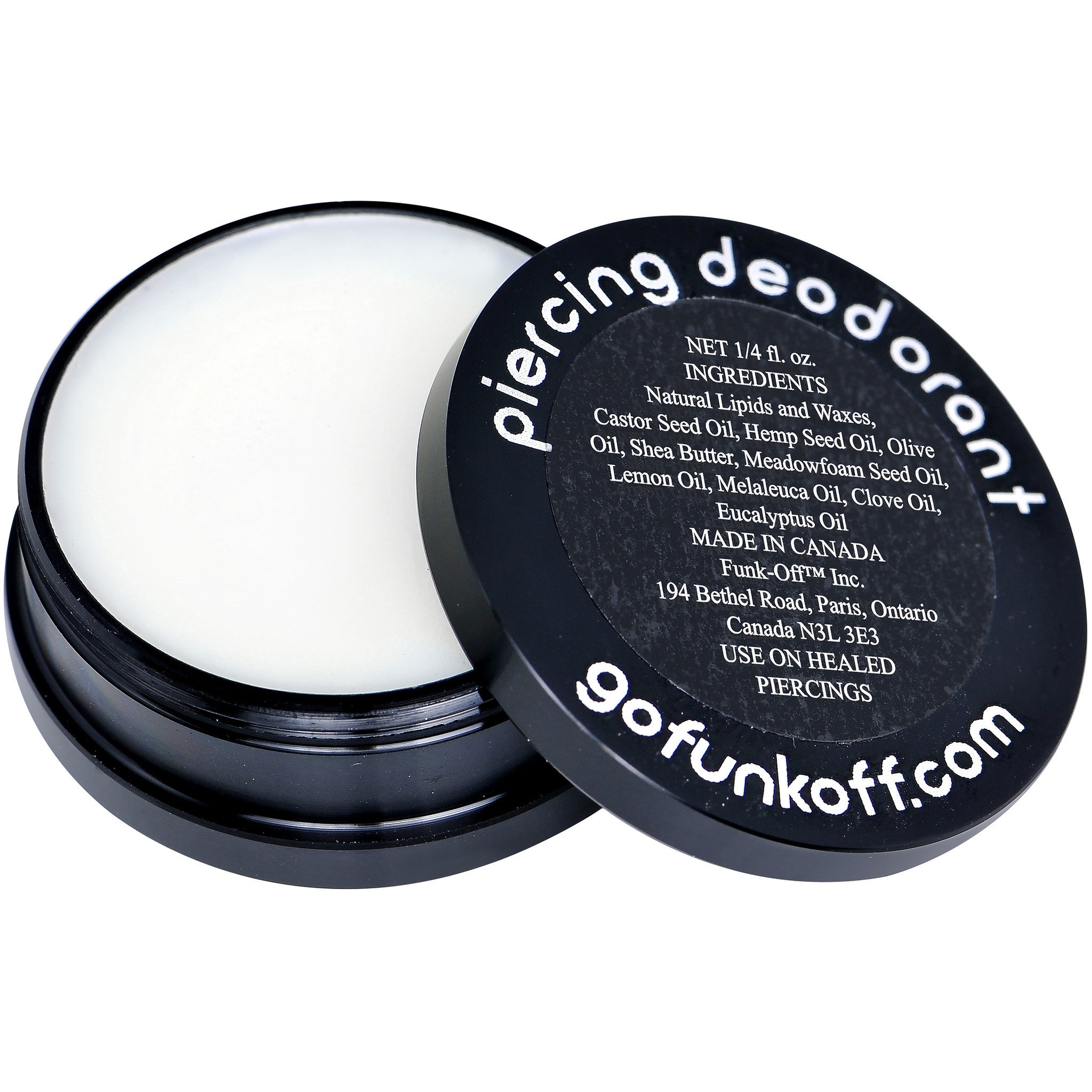 Clear Gem Black Funk-Off Piercing Deodorant