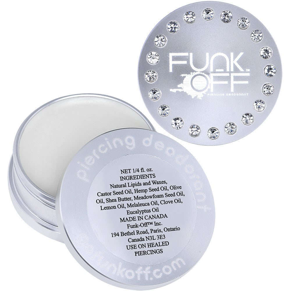 Clear Gem Silver Funk-Off Piercing Deodorant