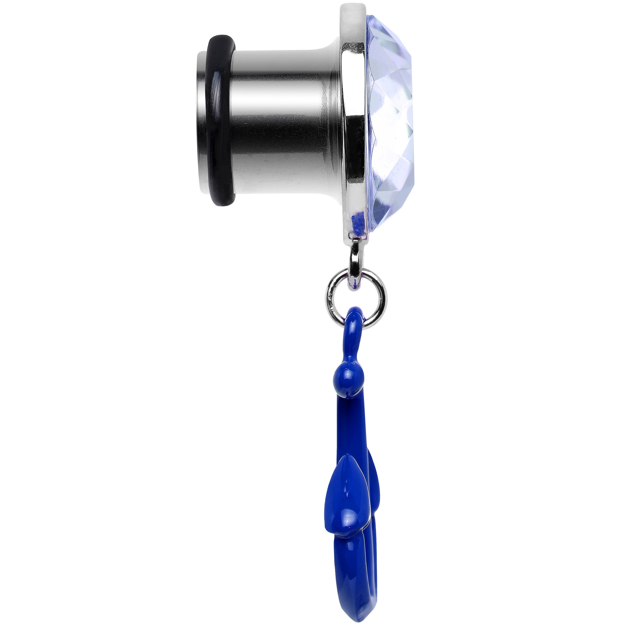 00G Blue Dangling Anchor Steel Plug