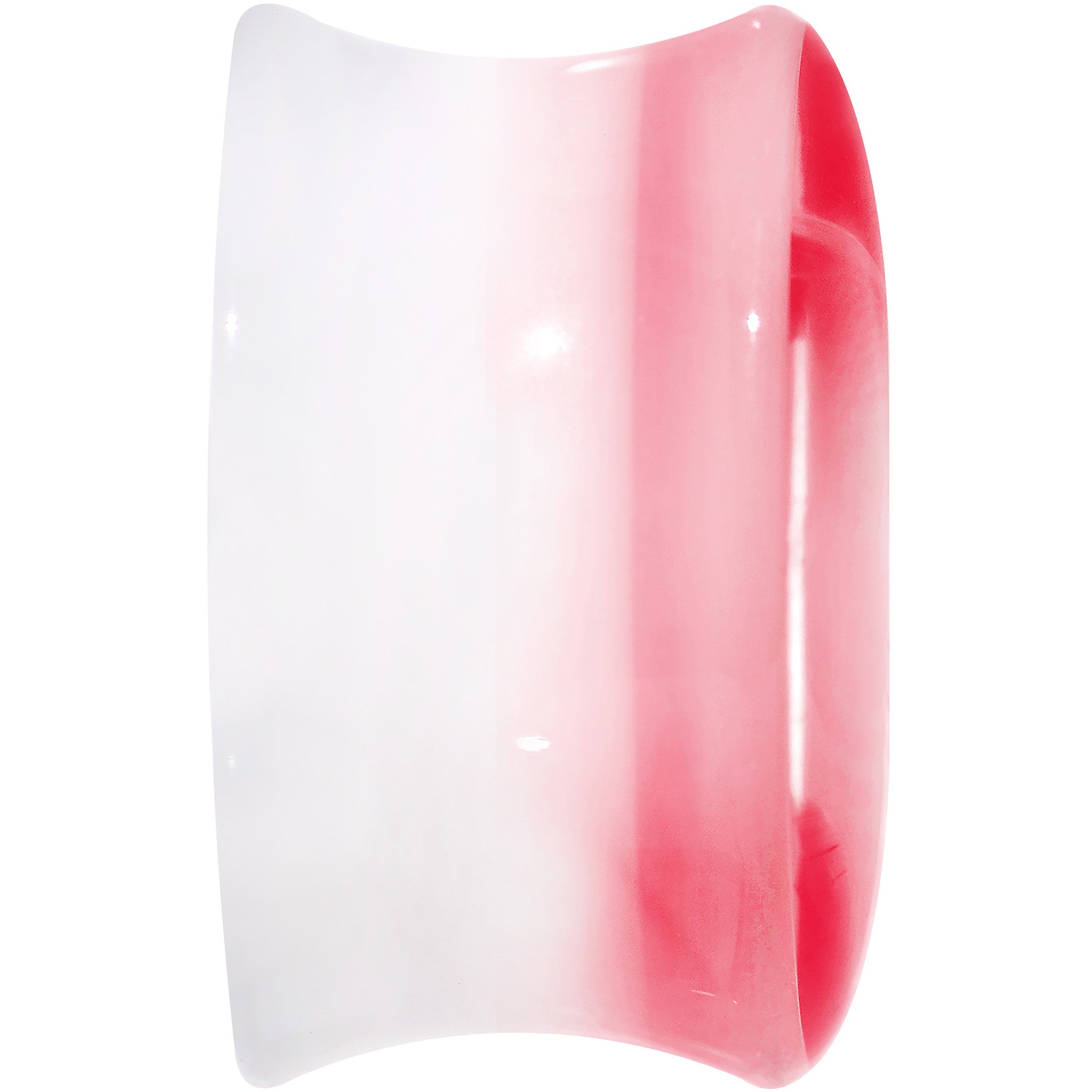 5/8 White Red Acrylic Adoring Heart Saddle Plug