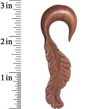 7/16 Organic Wood Leaf in the Wind Hand Carved Hanger Set