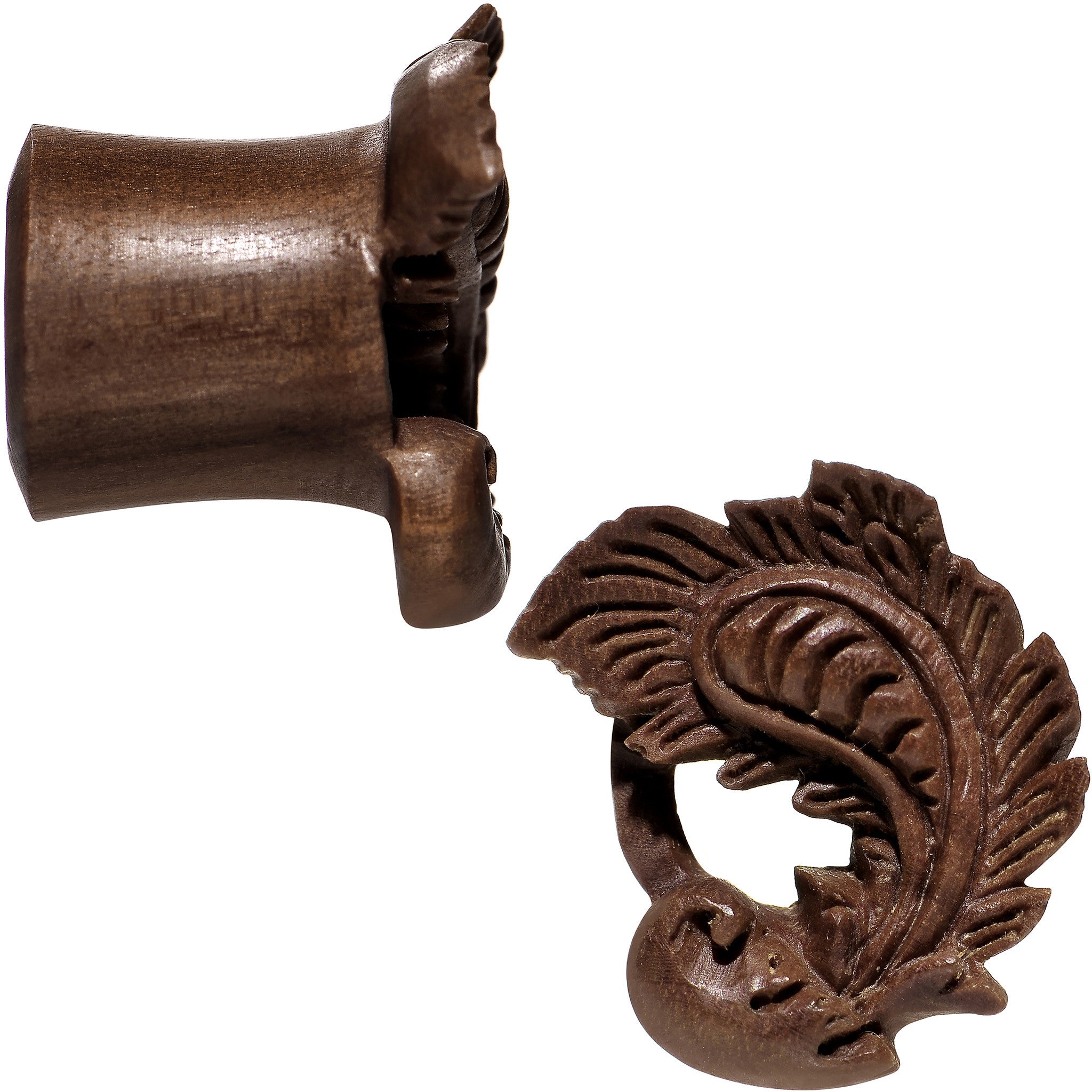 5/8 Organic Wood Heaven's Nectar Hand Carved Plug Set