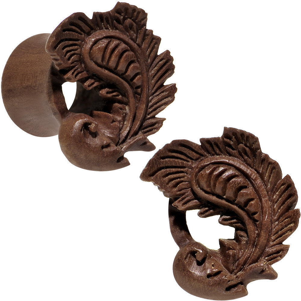 5/8 Organic Wood Heaven's Nectar Hand Carved Plug Set