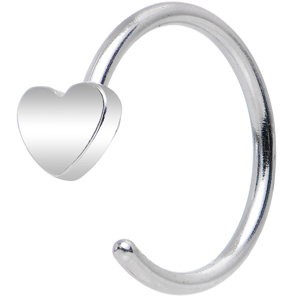 20G 5/16 Stainless Steel Darling Heart Nose Hoop