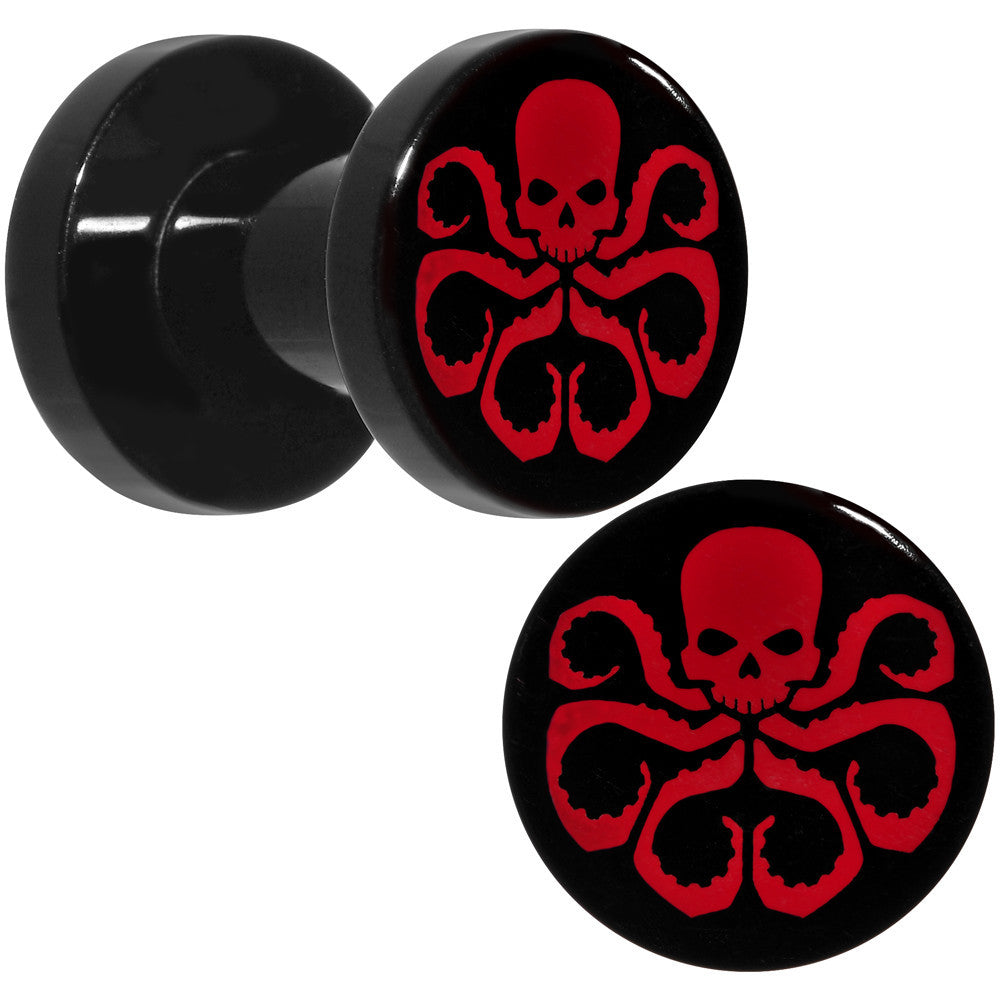 4G Black Acrylic Licensed Hydra Logo Screw Fit Plug Set