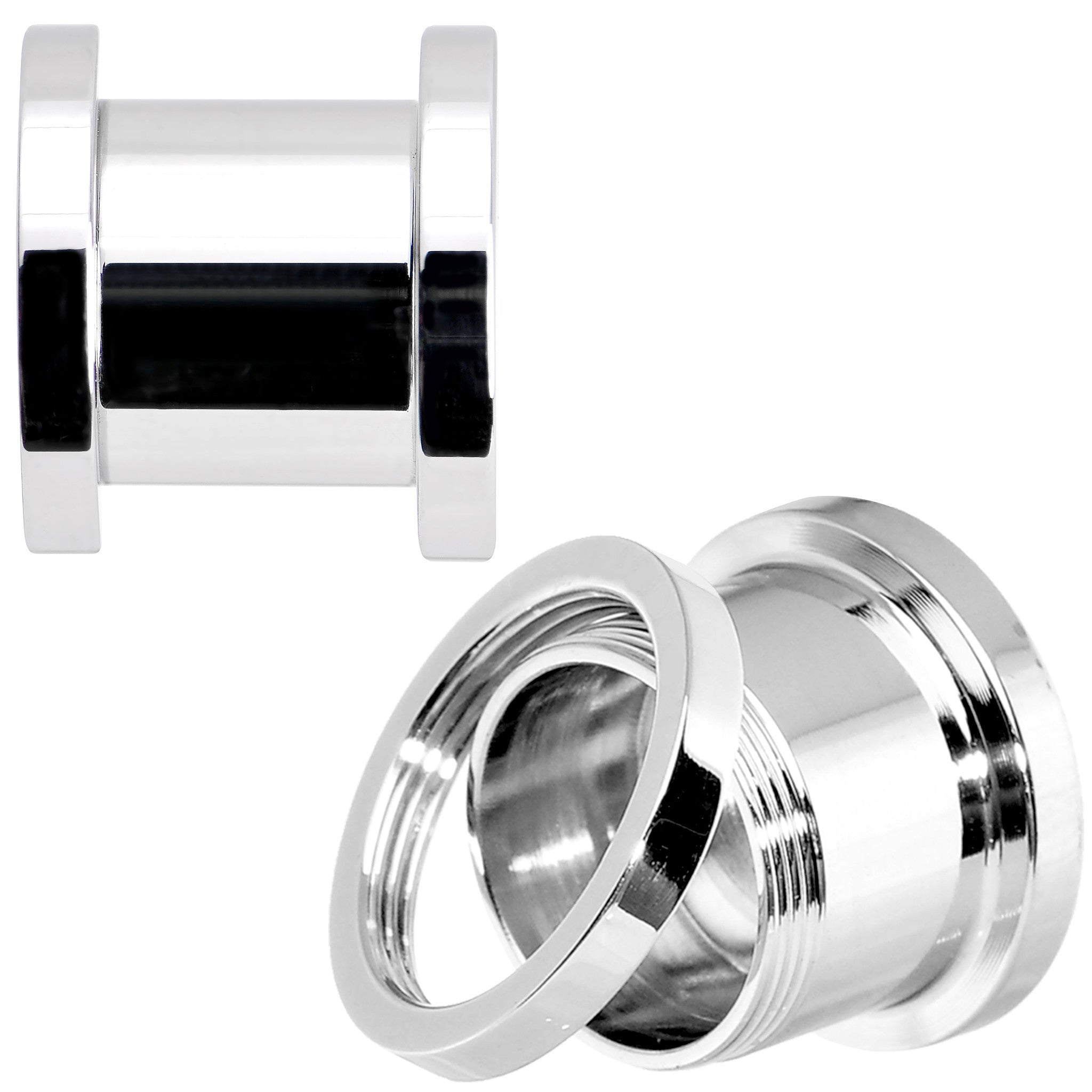 00G Stainless Steel Licensed Captain America Screw Fit Plug Set