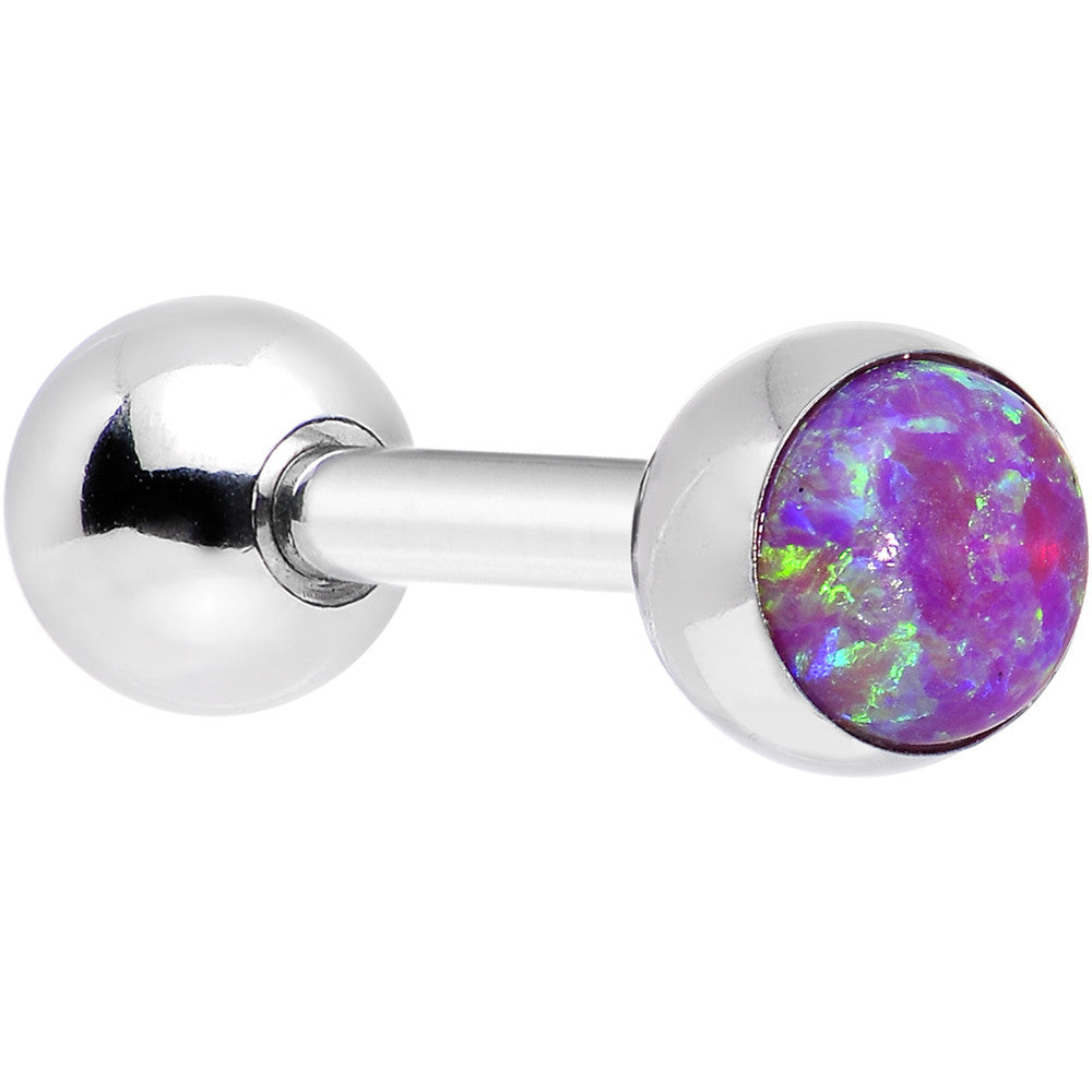 16G 4mm Imitation Dark Pink Opal Tragus Cartilage Earring