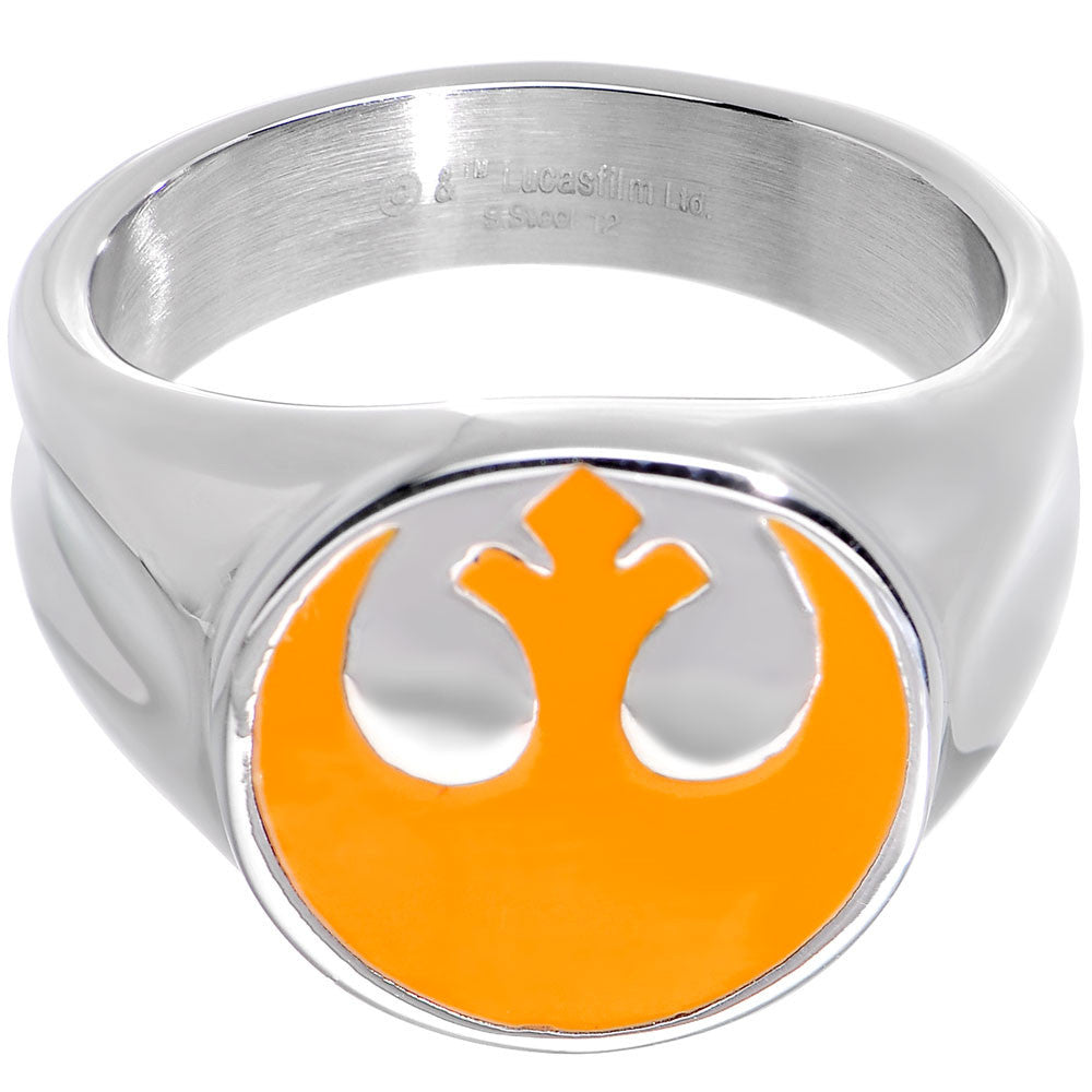 Licensed Steel Star Wars Rebel Alliance Symbol Ring