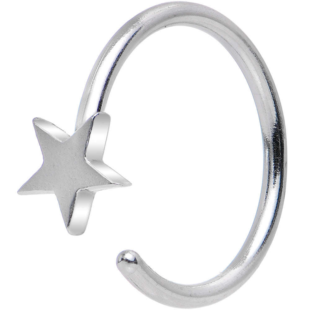 20 Gauge 5/16 Stainless Steel Evening Star Nose Hoop
