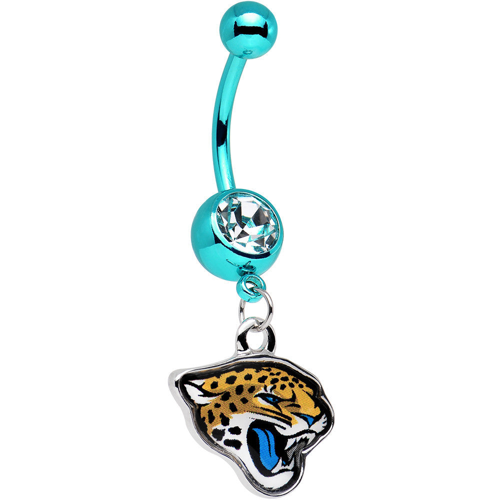 Officially Licensed NFL Jacksonville Jaguars Dangle Belly Ring