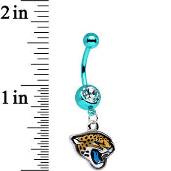 Officially Licensed NFL Jacksonville Jaguars Dangle Belly Ring