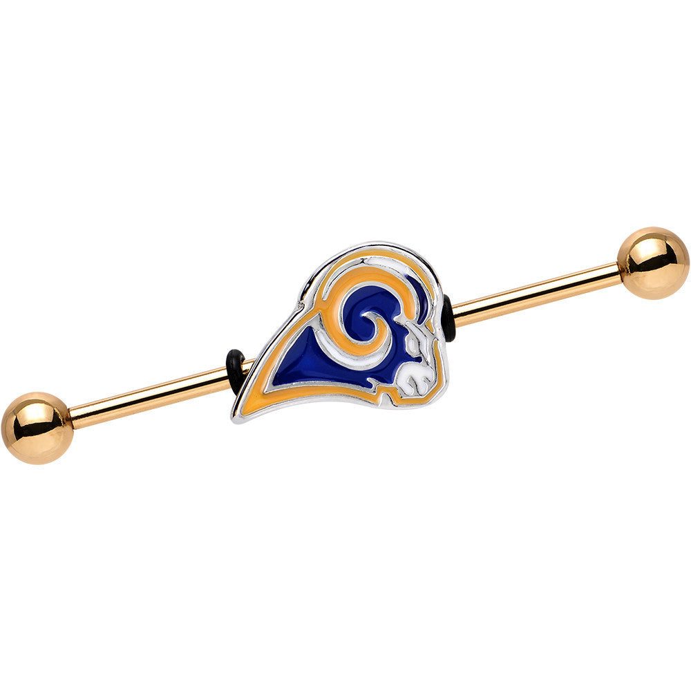 Officially Licensed St. Louis Rams Logo Industrial Barbell 38mm
