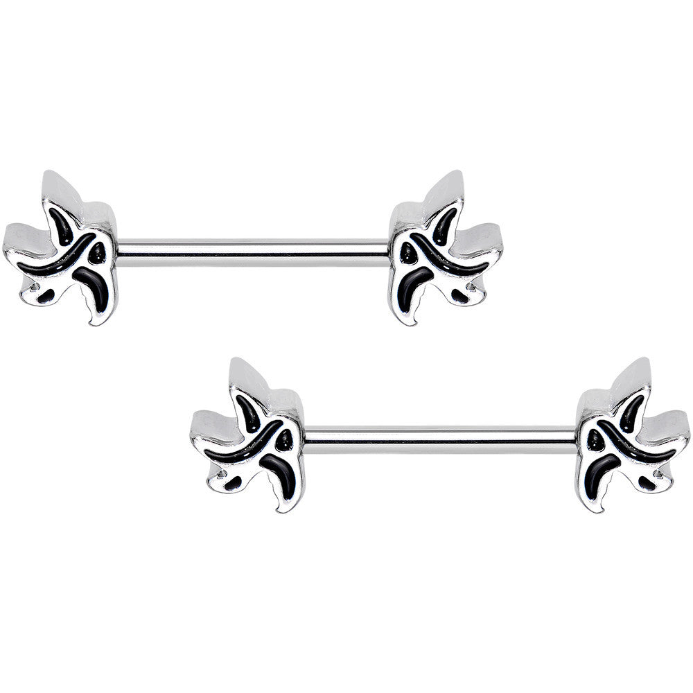 14G 5/8 Swallow Bird Nipple Barbell Set