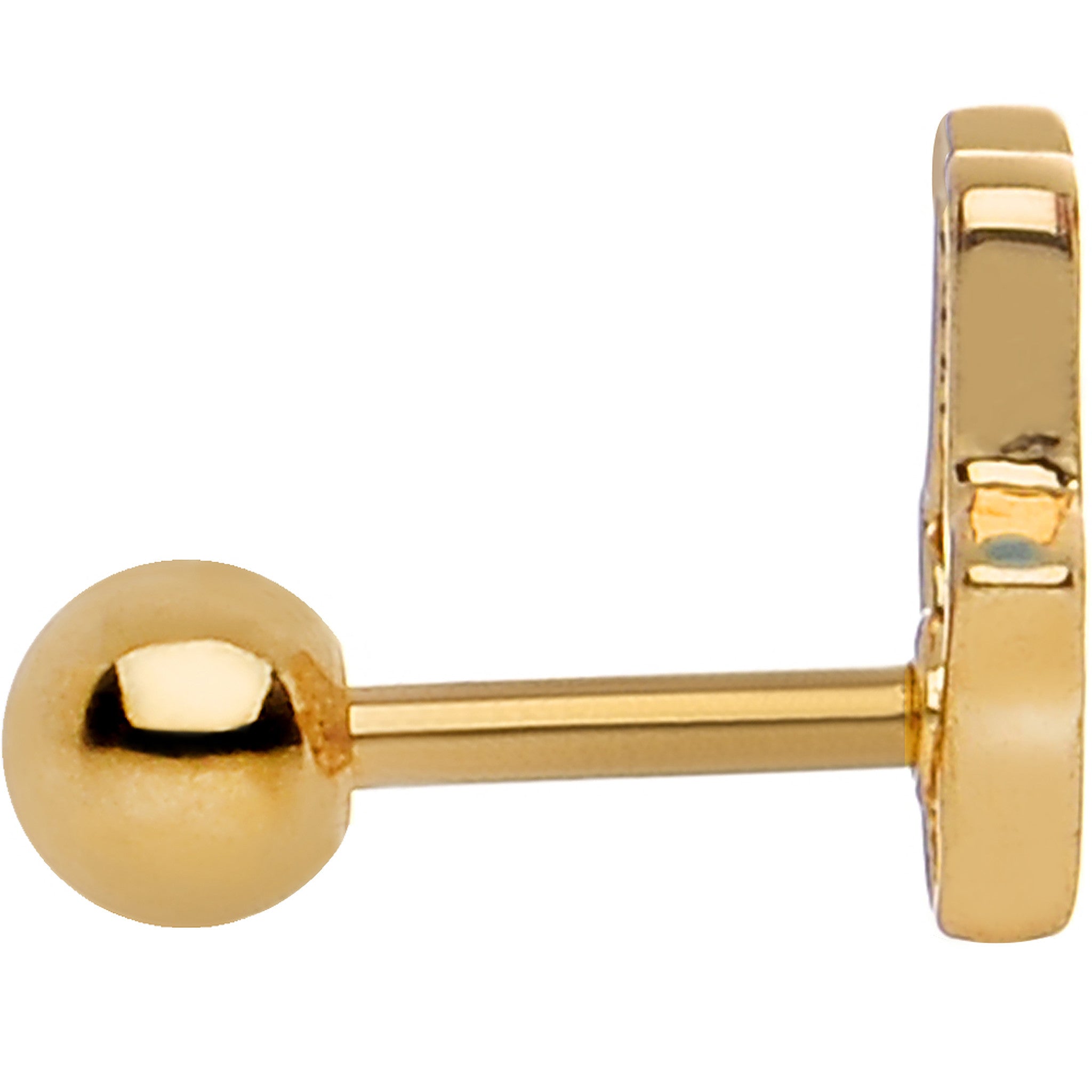 Gold Plated Stainless Steel All-Seeing Hamsa Tragus Cartilage Earring