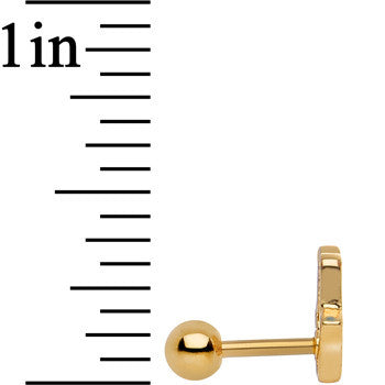 Gold Plated Stainless Steel All-Seeing Hamsa Tragus Cartilage Earring