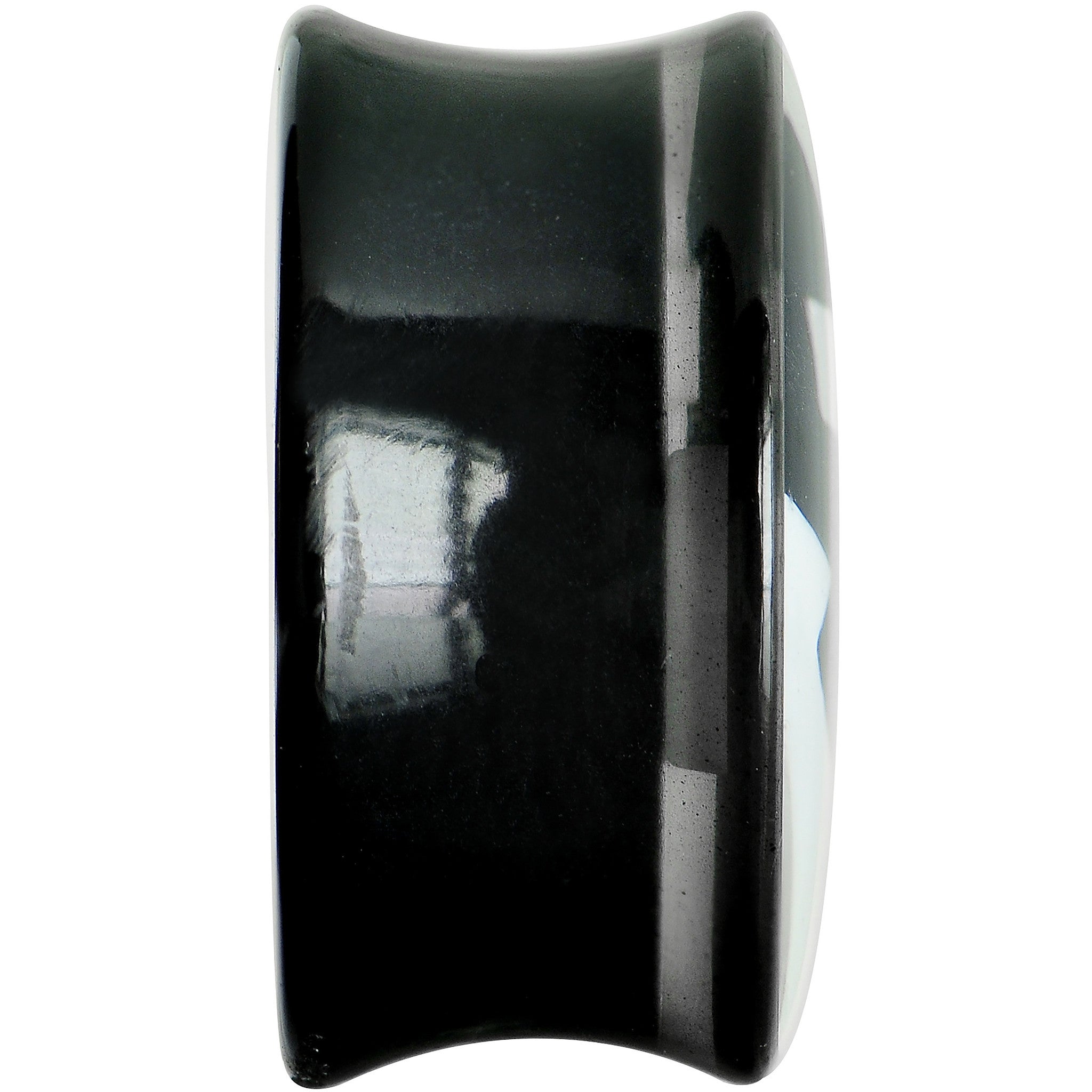 20mm Black Acrylic White Mustache Saddle Plug