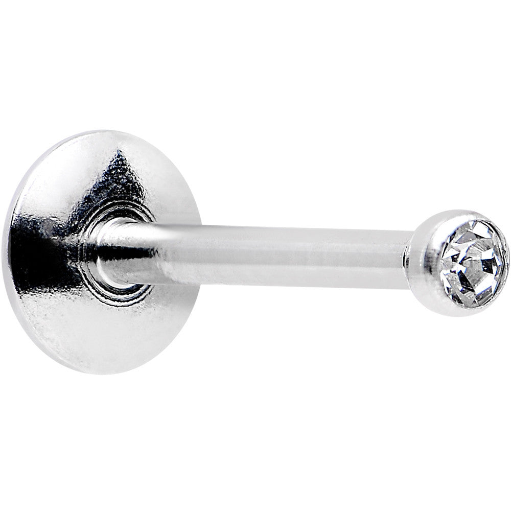 316L Stainless Steel Crystalline Gem Push-In Labret Monroe