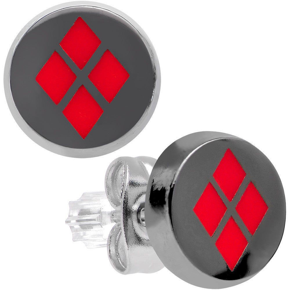 Officially Licensed 316L Stainless Steel Harley Quinn Stud Earrings