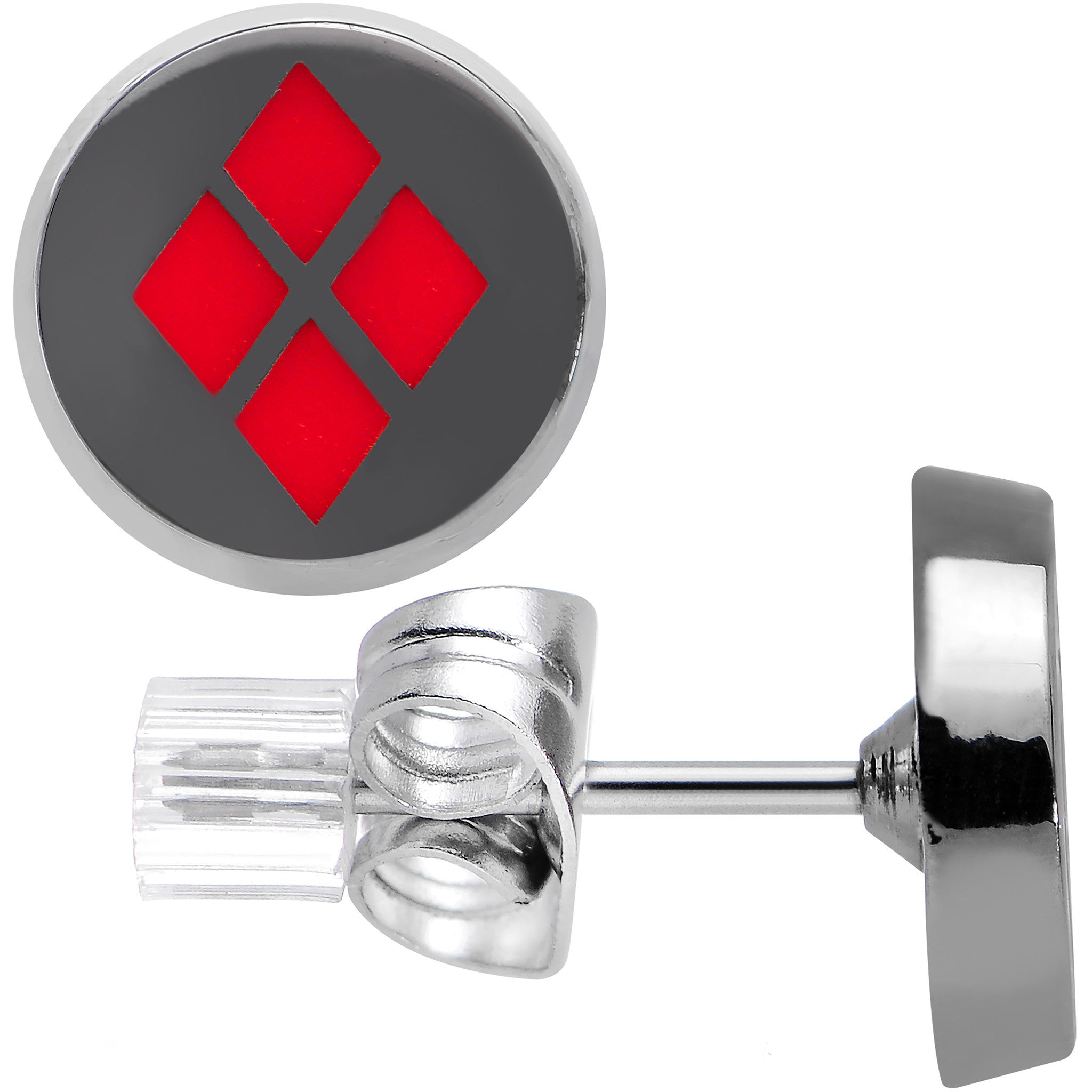 Officially Licensed 316L Stainless Steel Harley Quinn Stud Earrings