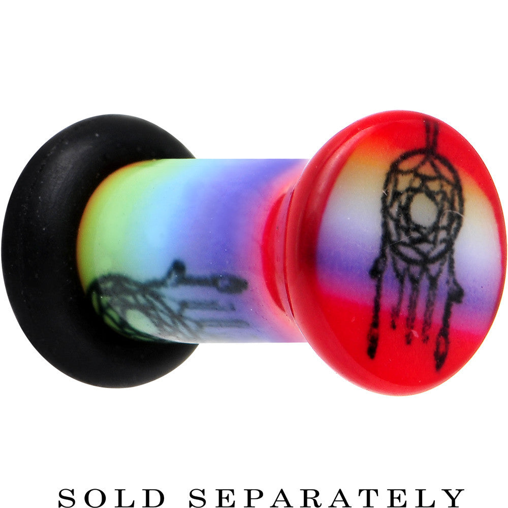 6G Rainbow Acrylic Groovy Dreamcatcher Single Flare Plug