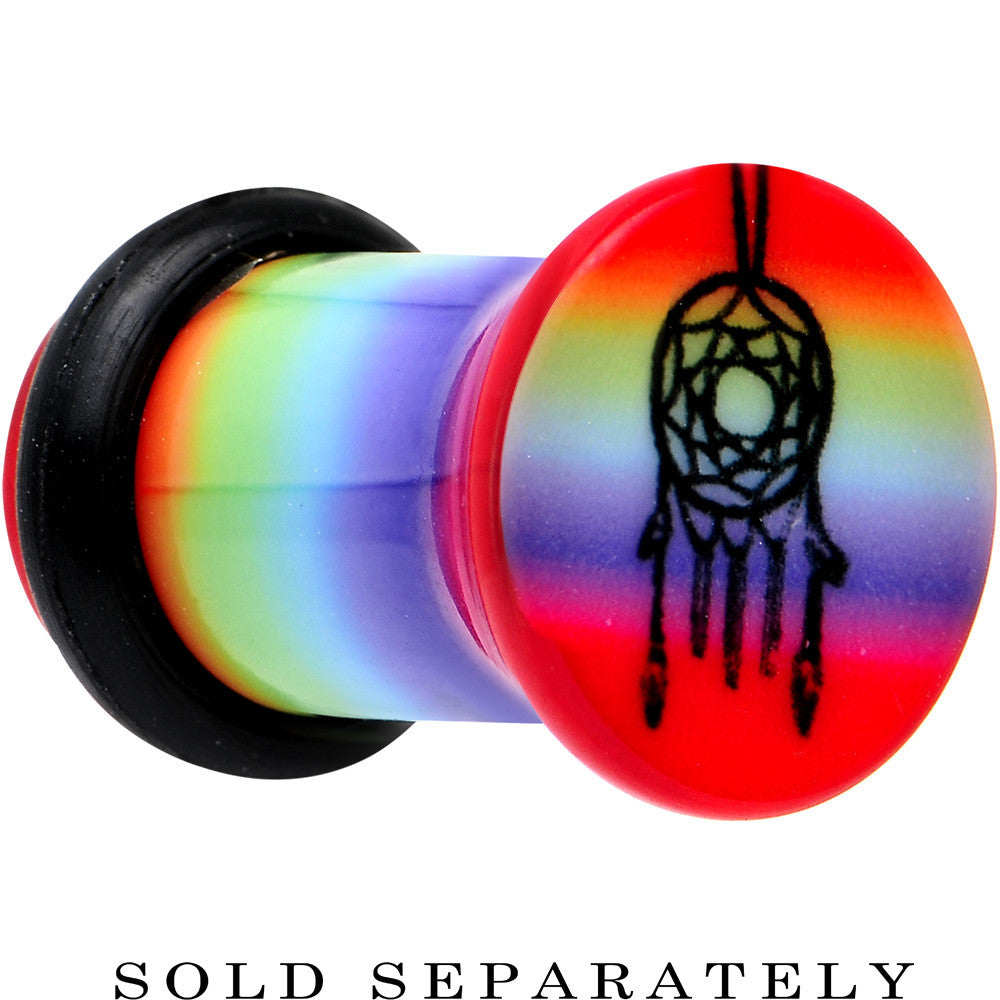 2G Rainbow Acrylic Groovy Dreamcatcher Single Flare Plug