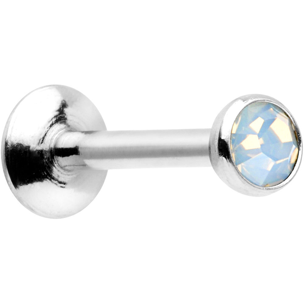 5/16 Stainless Steel 3mm White Opalite Tragus Cartilage Earring