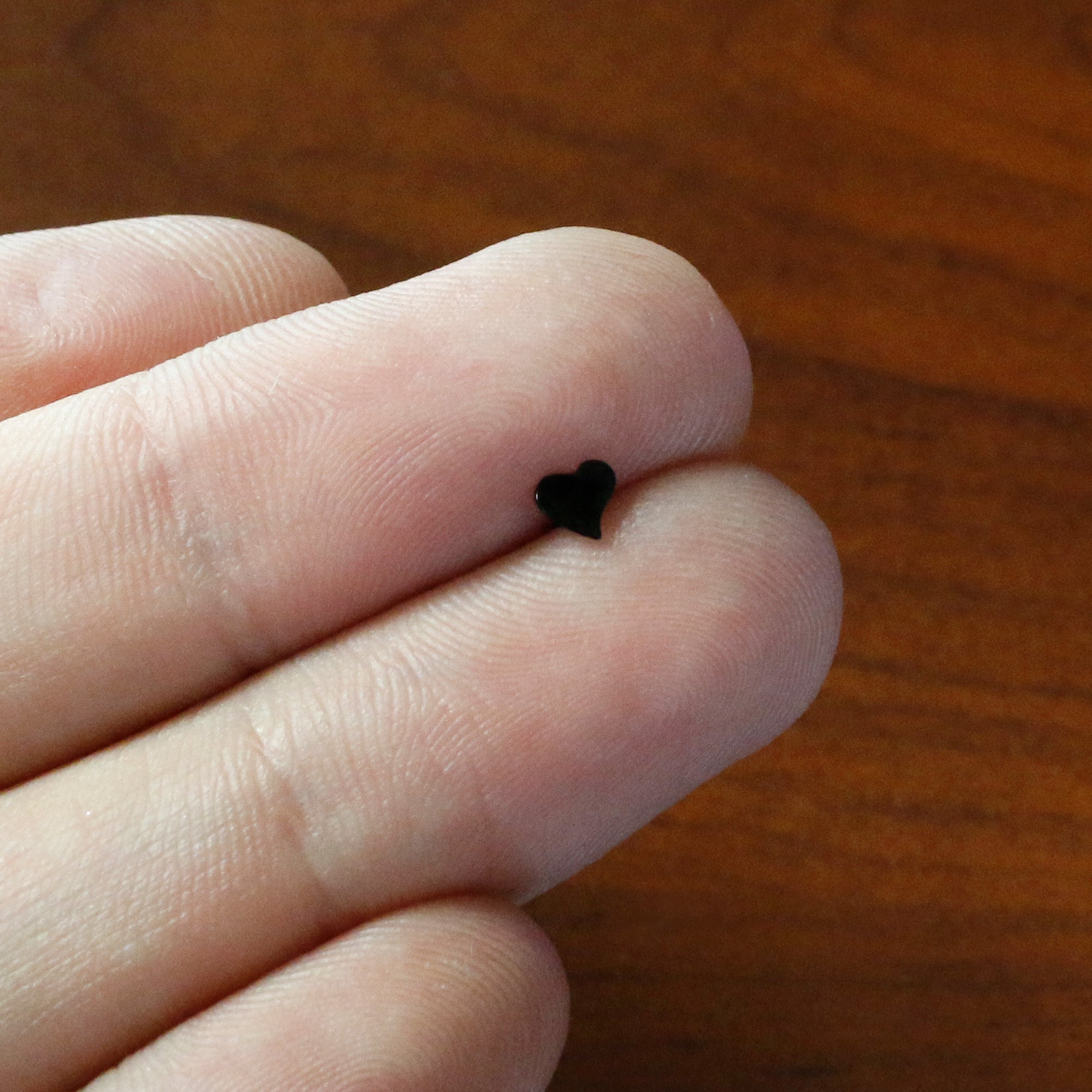 Black Anodized Titanium Heart Nose Ring