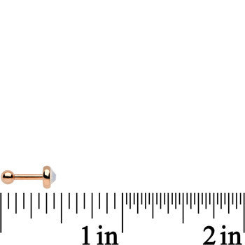 16G Rose Gold IP 5mm Synthetic Opal Cartilage Tragus Earring