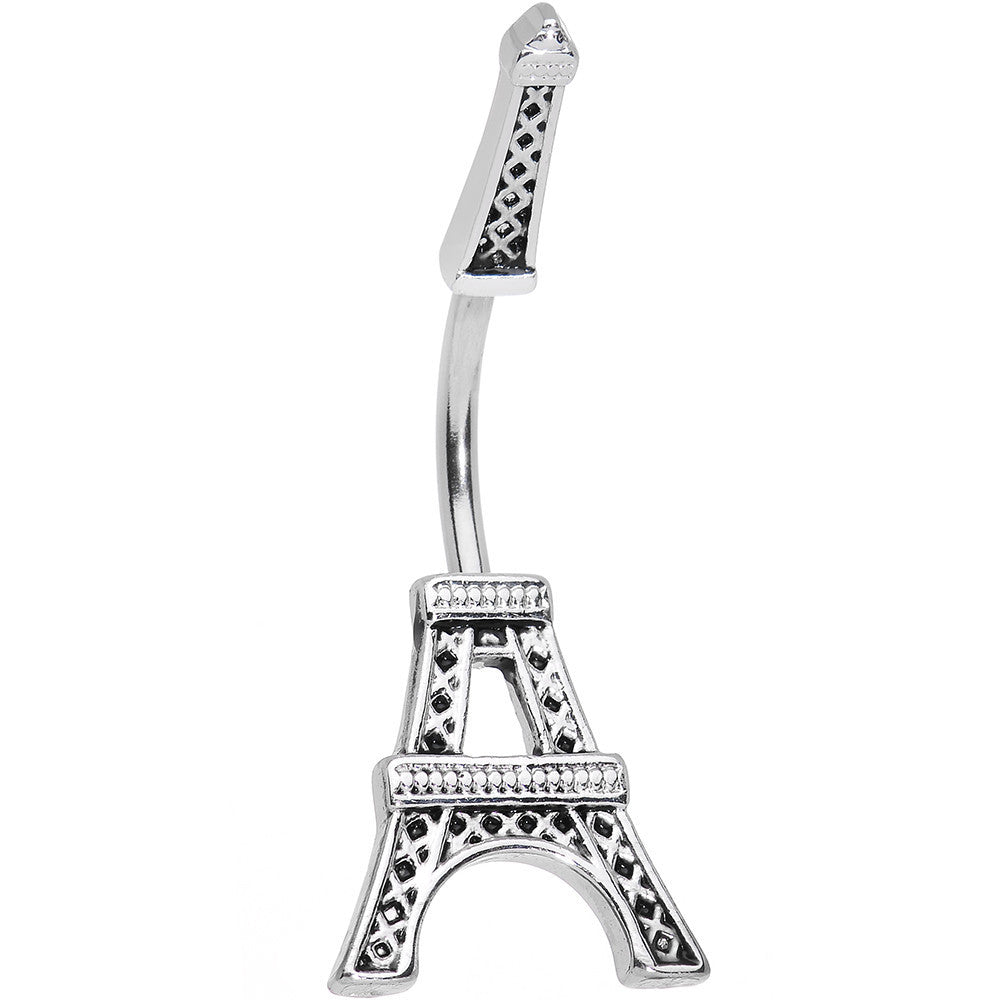 Stainless Steel Meet Me in Paris Eiffel Tower Belly Ring