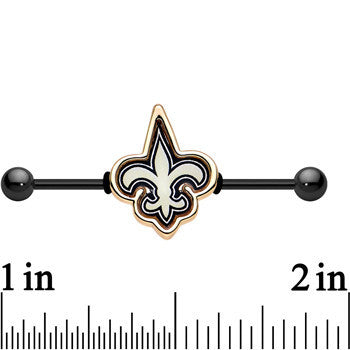 Officially Licensed New Orleans Saints Logo Industrial Barbell 38mm