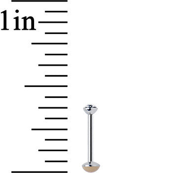 20G 1/4 Handmade Labret Created with Crystals 2mm