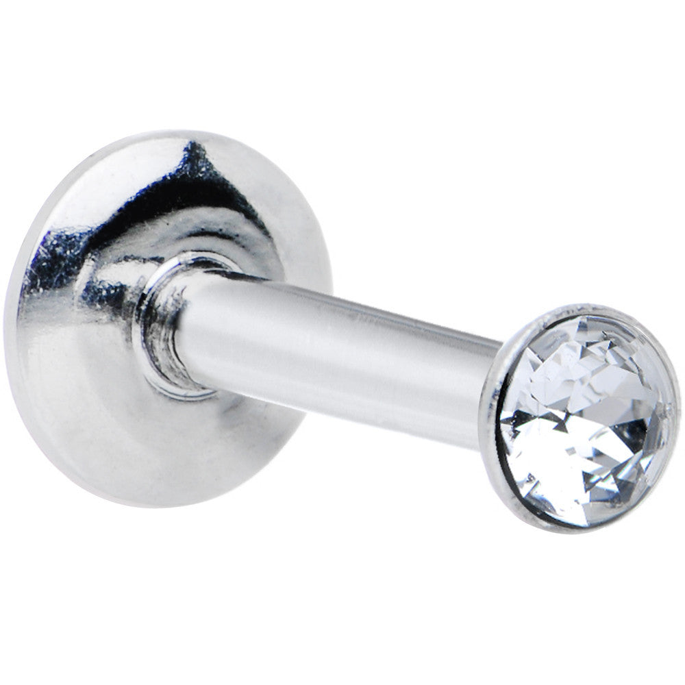 16G 1/4 Handmade Labret Created with Crystals 2.5mm