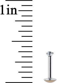 16G 1/4 Handmade Labret Created with Crystals 2.5mm