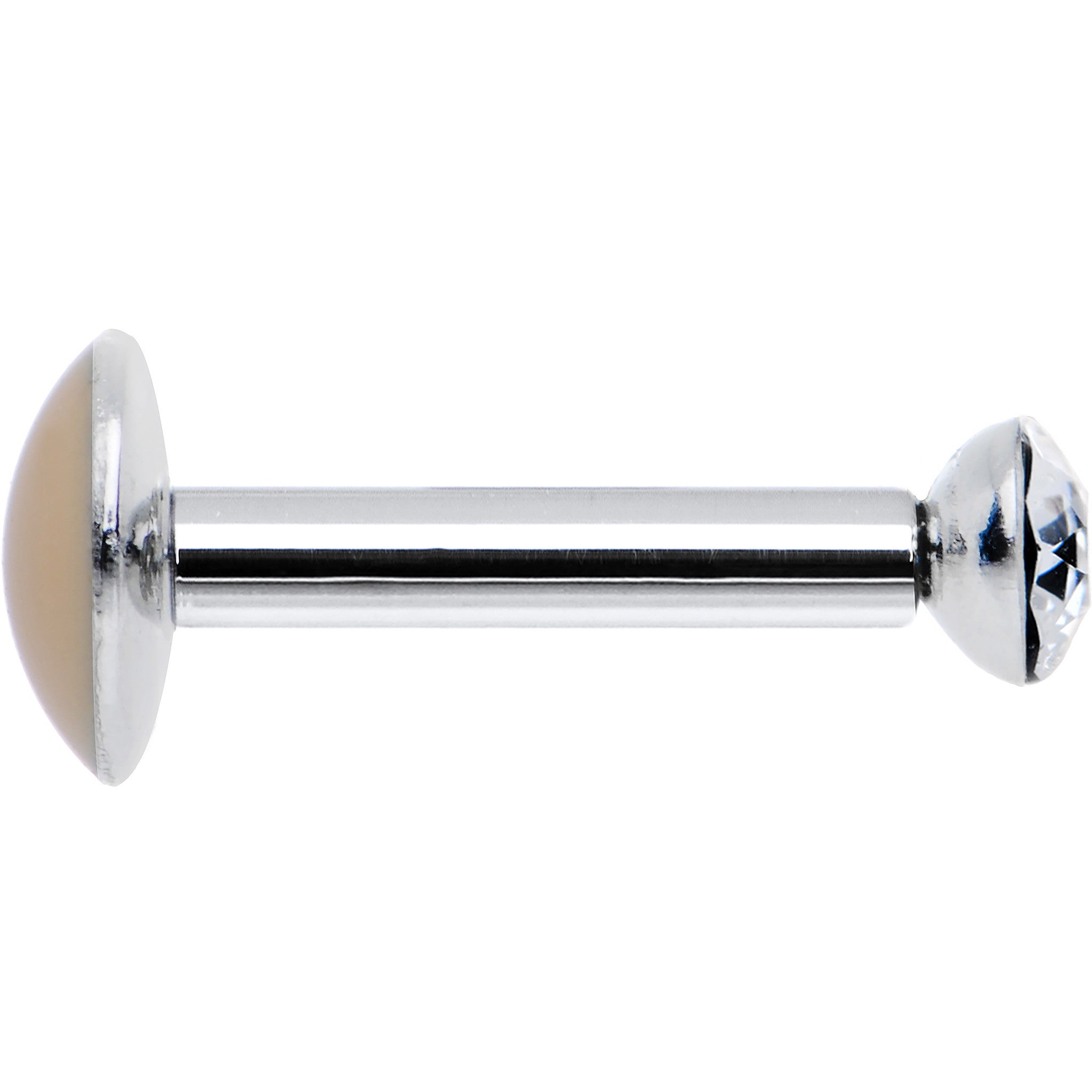 16G 1/4 Handmade Labret Created with Crystals 2.5mm