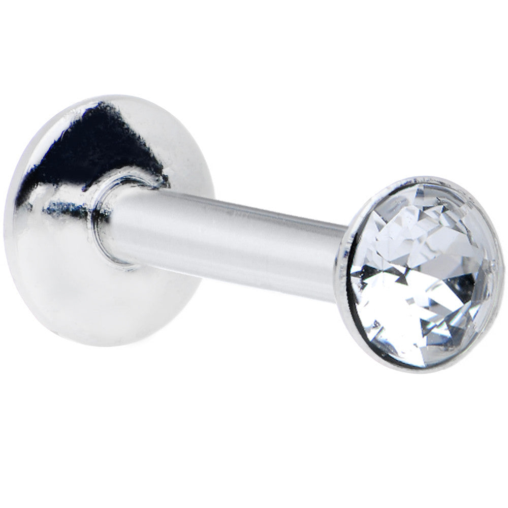 16G 1/4 Handmade Labret Created with Crystals 3mm