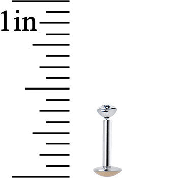 16G 1/4 Handmade Labret Created with Crystals 3mm