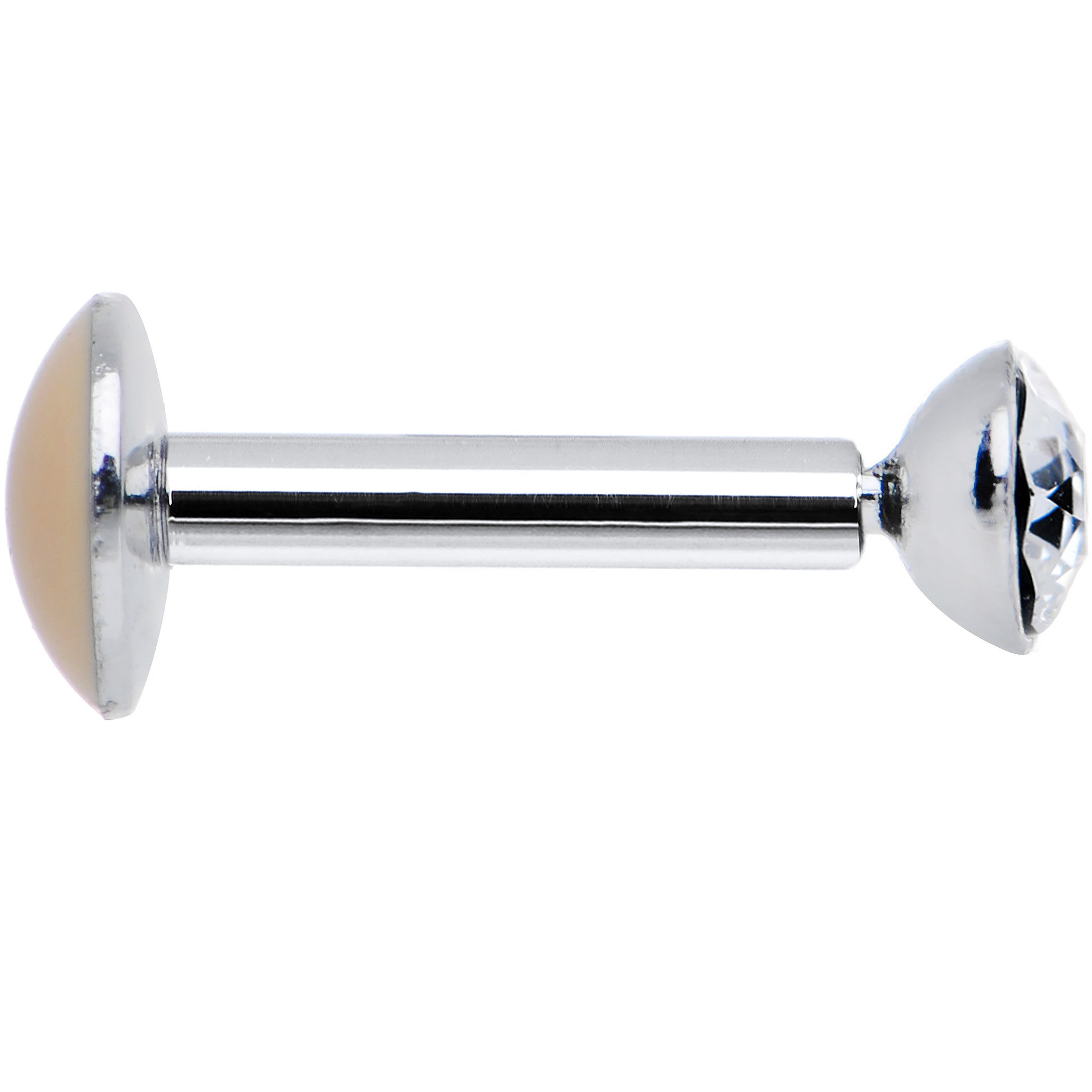 16G 1/4 Handmade Labret Created with Crystals 3mm