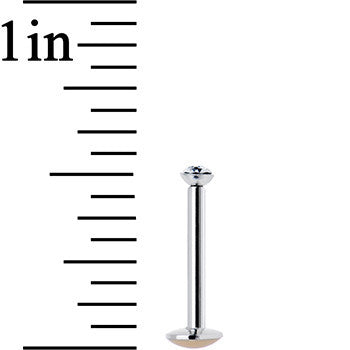 16G 3/8 Handmade Labret Created with Crystals 2.5mm