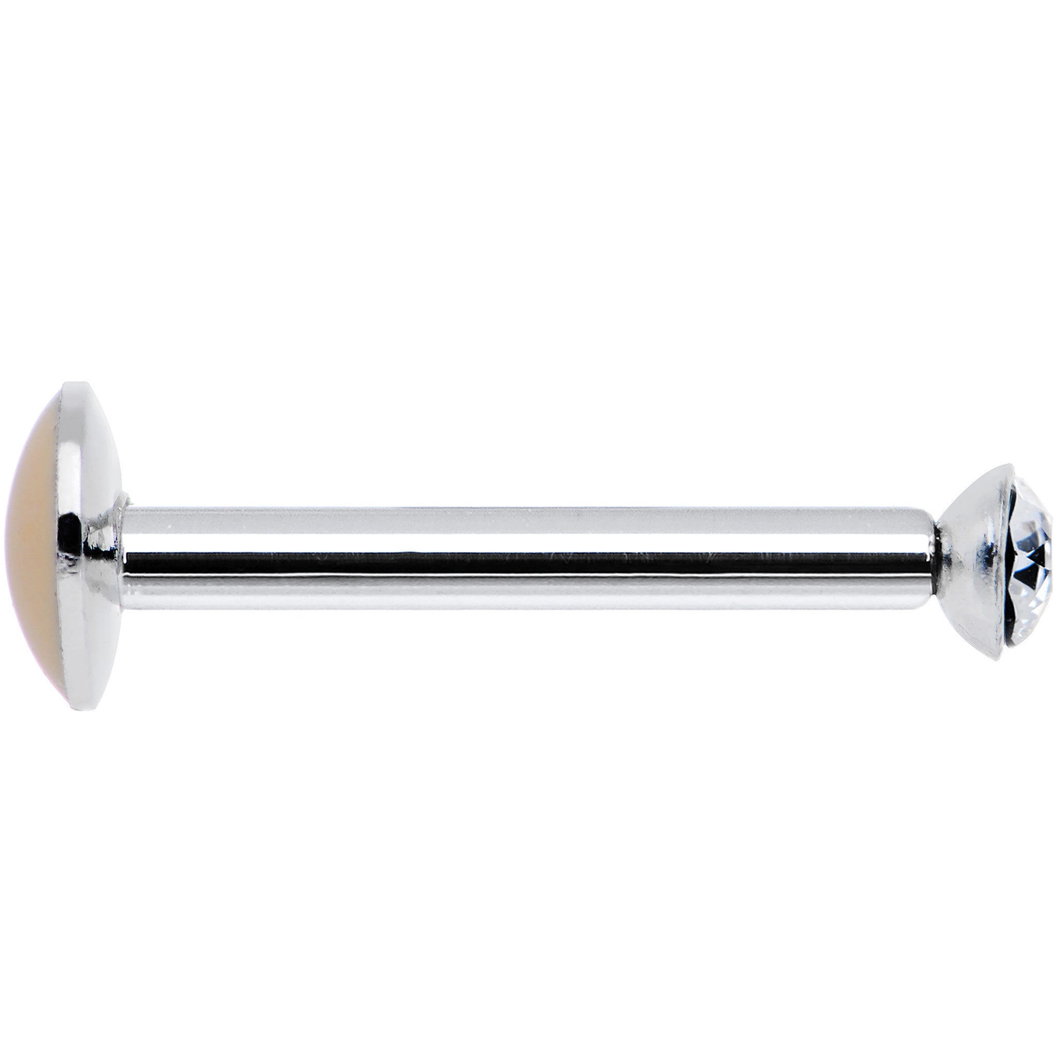 16G 3/8 Handmade Labret Created with Crystals 2.5mm