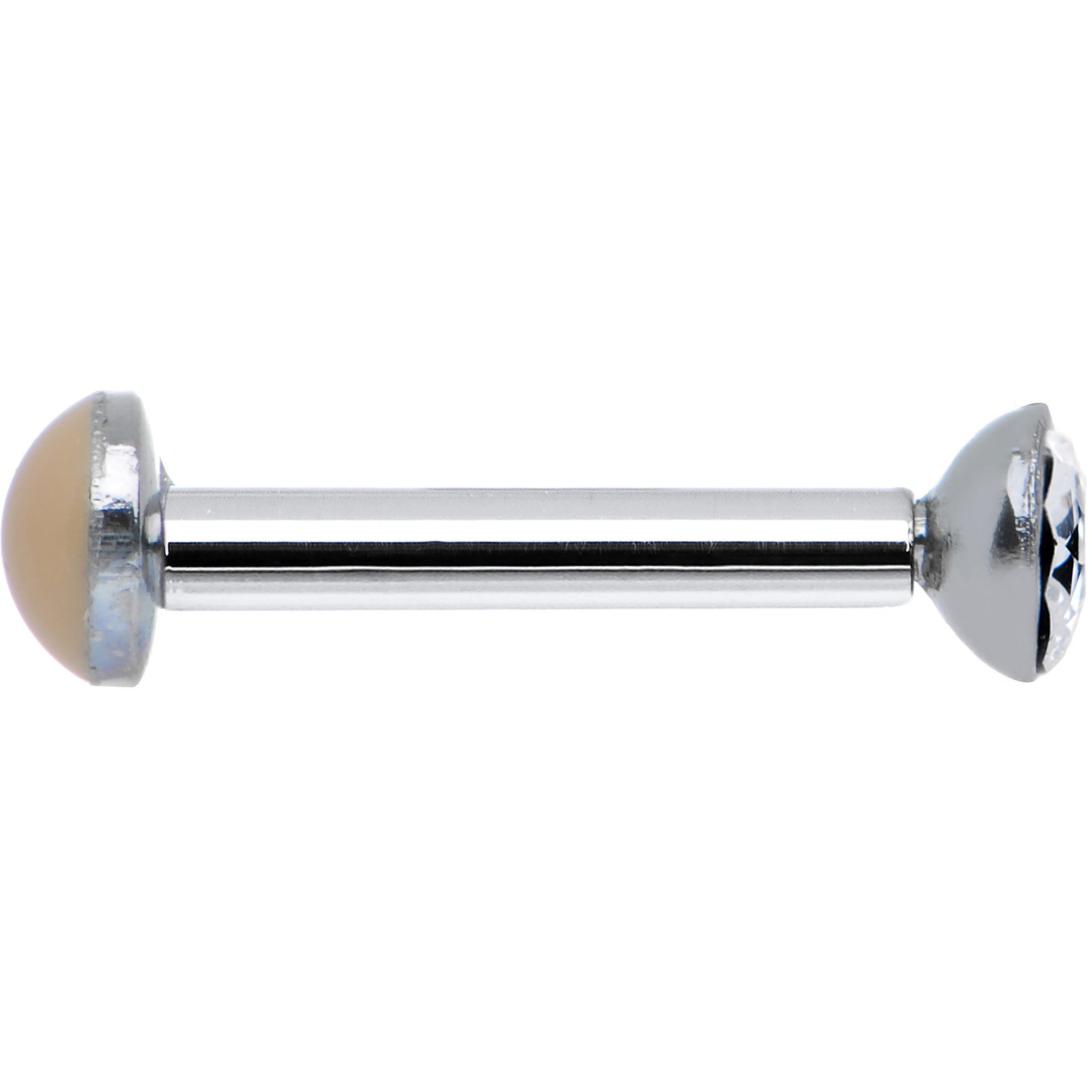 18G 1/4 Handmade Labret Created with Crystals 2.5mm