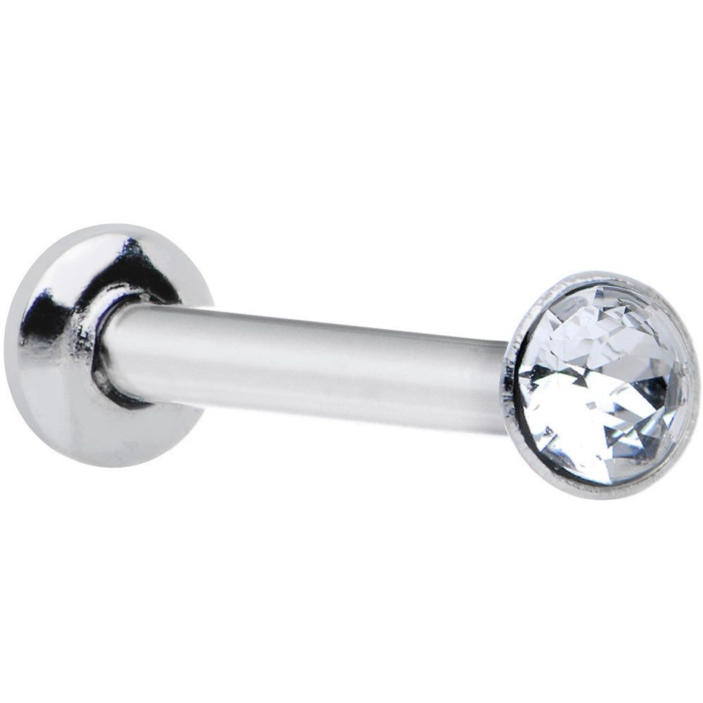 18G 5/16 Handmade Labret Created with Crystals 2.5mm