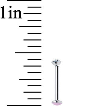 18G 5/16 Handmade Labret Created with Crystals 2.5mm